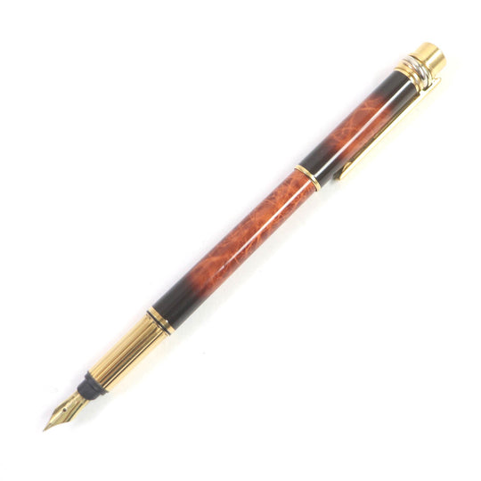 CARTIER fountain pen Nib: K18 Brown gold mens Used Authentic