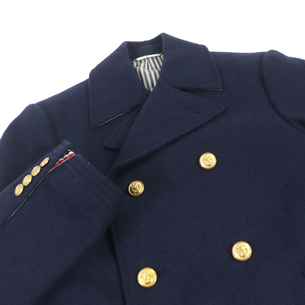 THOM BROWNE Chester coat Outer: 100% wool, Lining: 100% cupra Navy mens Zero size Used Authentic