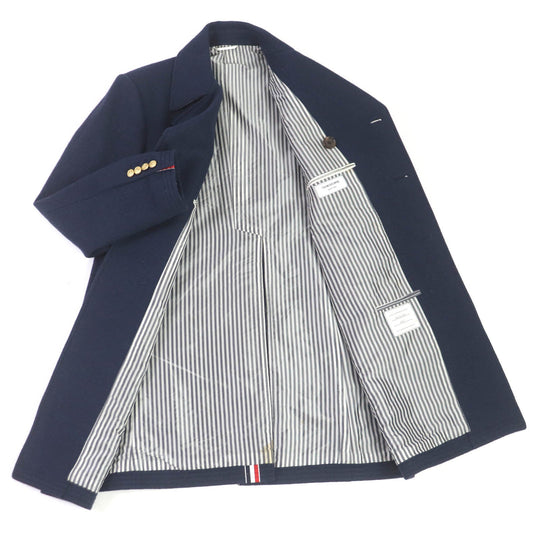 THOM BROWNE Chester coat Outer: 100% wool, Lining: 100% cupra Navy mens Zero size Used Authentic
