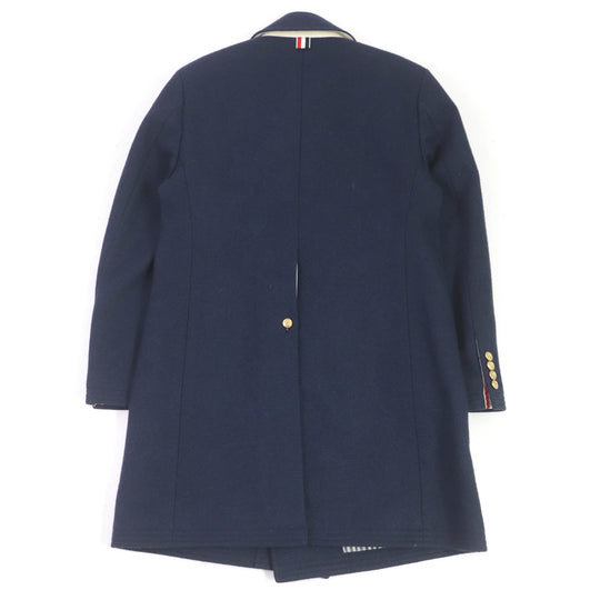 THOM BROWNE Chester coat Outer: 100% wool, Lining: 100% cupra Navy mens Zero size Used Authentic
