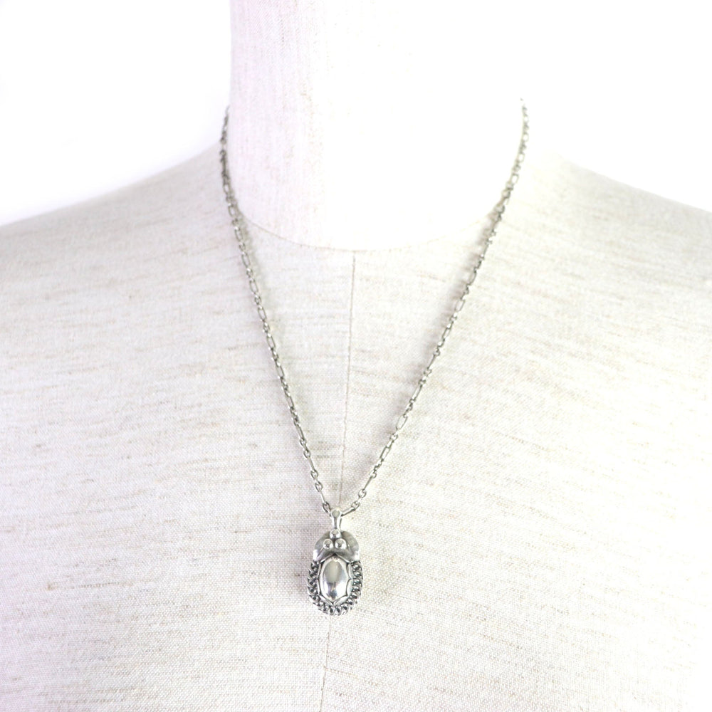 Georg Jensen Necklace 1992 Main�FSV925 Silver Women Used Authentic
