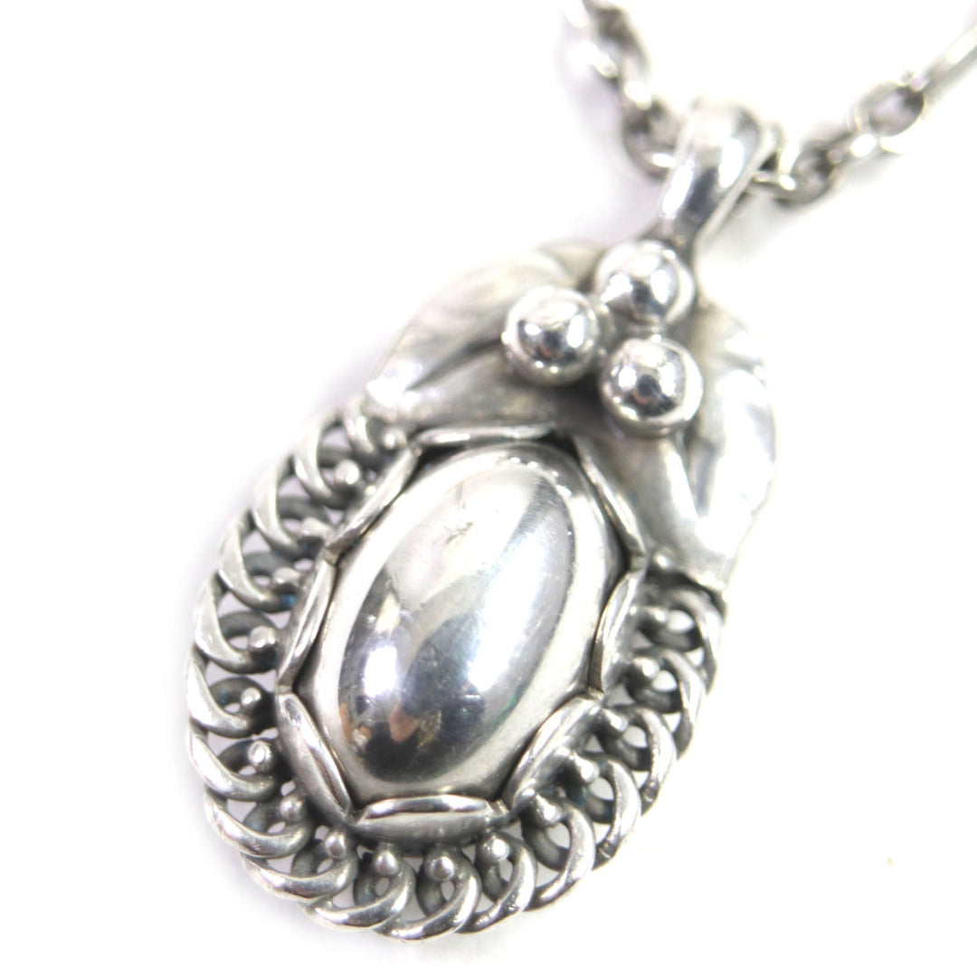 Georg Jensen Necklace 1992 Main�FSV925 Silver Women Used Authentic