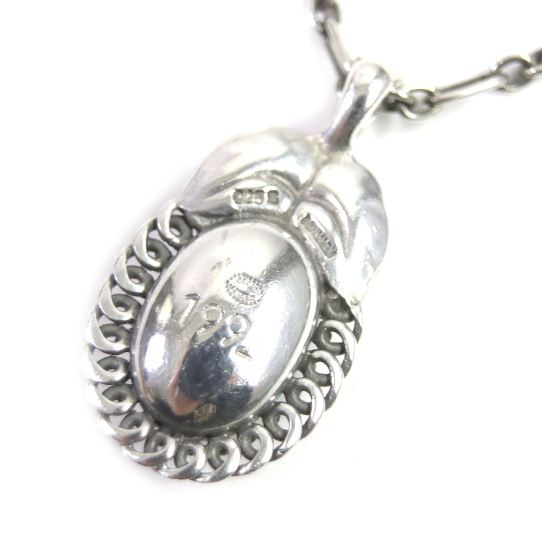 Georg Jensen Necklace 1992 Main�FSV925 Silver Women Used Authentic