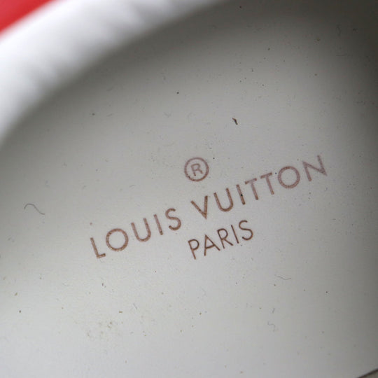 LOUIS VUITTON sneakers 1A5YOL Main: Leather White red Rivoli Line mens 8.5 Used Authentic