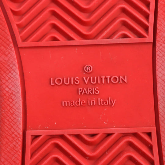 LOUIS VUITTON sneakers 1A5YOL Main: Leather White red Rivoli Line mens 8.5 Used Authentic