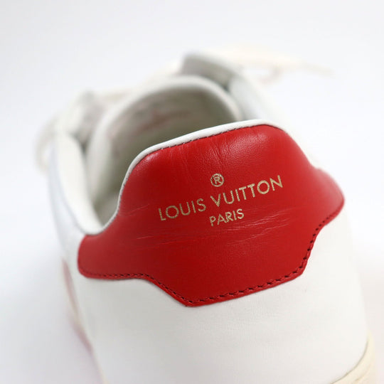 LOUIS VUITTON sneakers 1A5YOL Main: Leather White red Rivoli Line mens 8.5 Used Authentic