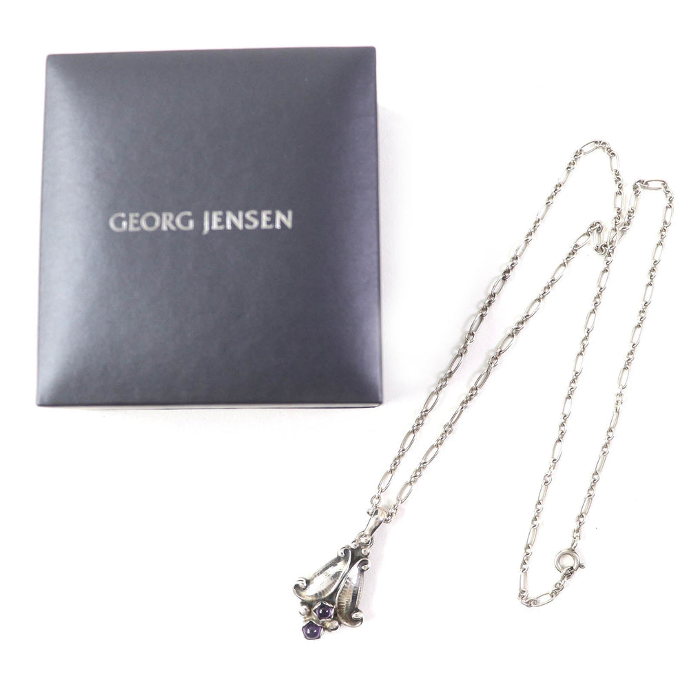Georg Jensen Necklace 1993 Main: SV925, Part: Amethyst Silver purple Women Used Authentic