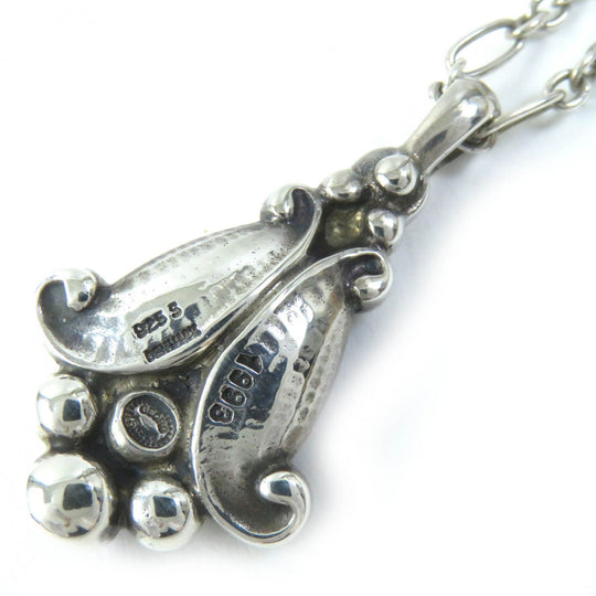 Georg Jensen Necklace 1993 Main: SV925, Part: Amethyst Silver purple Women Used Authentic