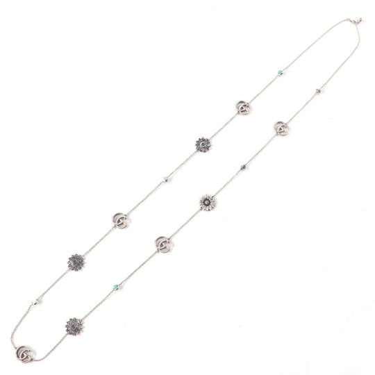 GUCCI Necklace 527402 Main�FSV925 Silver Blue type Women Used Authentic
