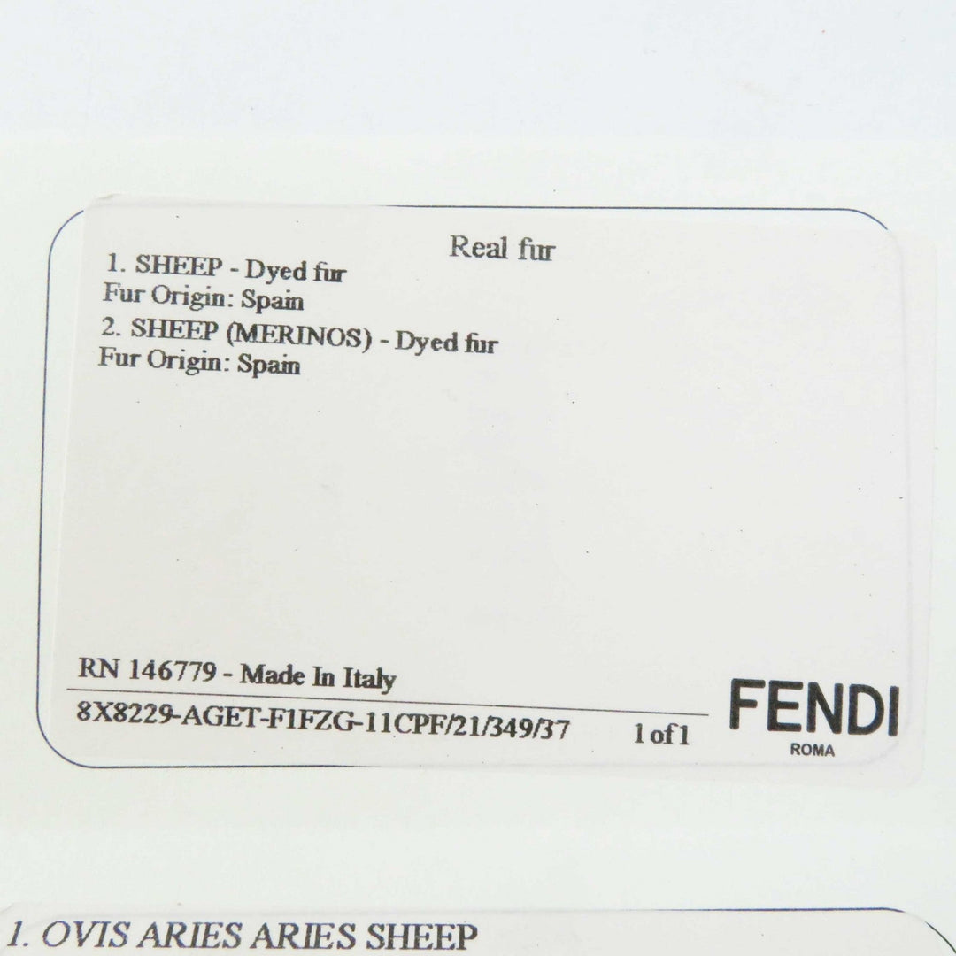 FENDI Sandals 8X8229 Sheep fur/mouton Red type Women 37 Used Authentic