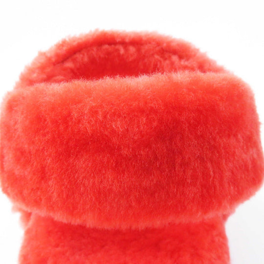 FENDI Sandals 8X8229 Sheep fur/mouton Red type Women 37 Used Authentic
