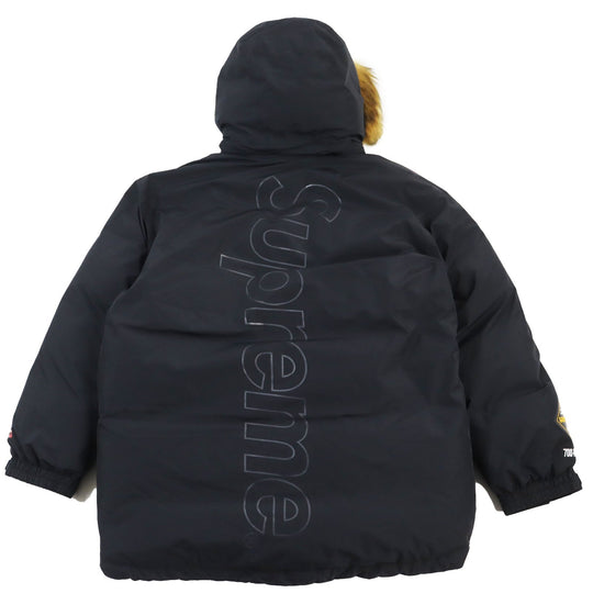 Supreme Down jacket Outer: 100% nylon, Filling: 80% down, Filling: 20% feather, Lining: 100% nylon, Part: 50% polyester, 30% hemp, 20% acrylic black GORE-TEX 700-Fill Down Parka mens S Used Authentic