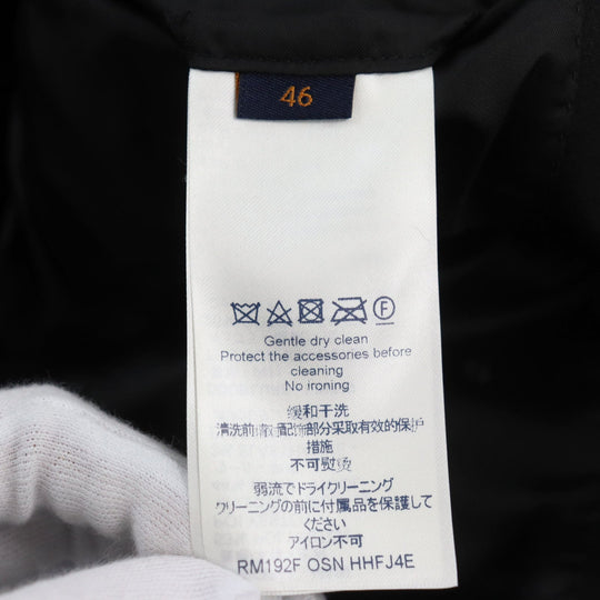 LOUIS VUITTON suit Outer: 53% polyester, Outer: 44% wool, Outer: 3% polyurethane, Lining: 75% cupra, Lining: 25% cotton black mens (Top) 46,  (Bottom) 38 Used Authentic
