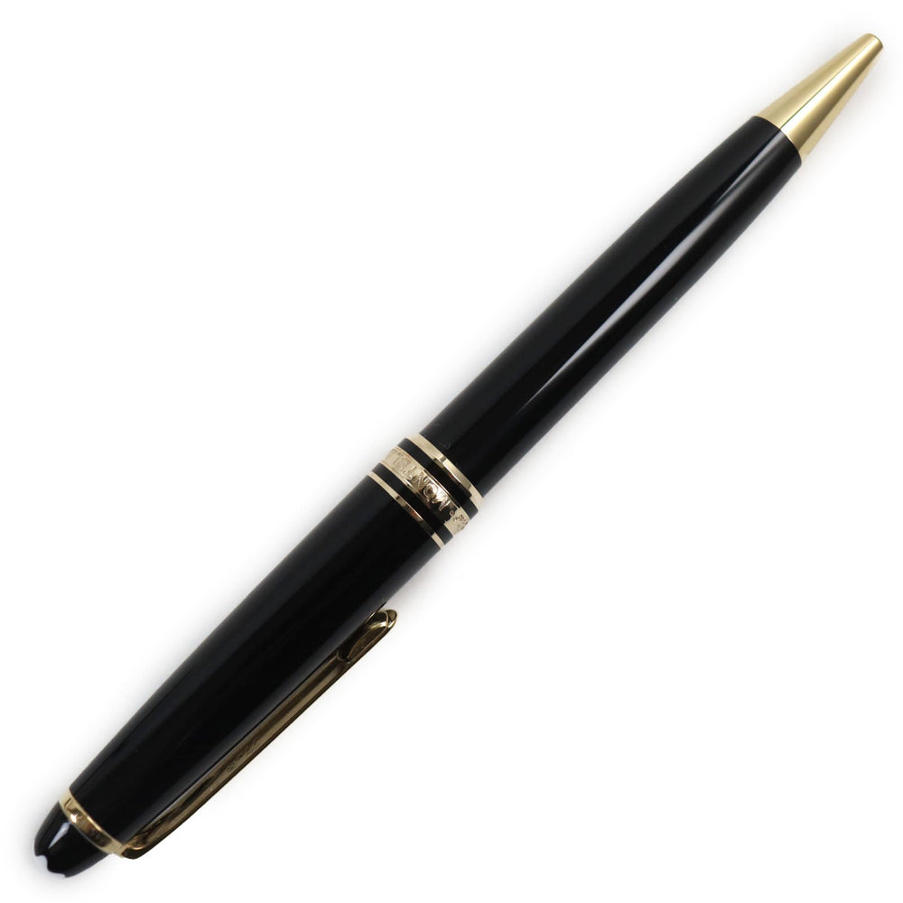 MONTBLANC Ballpoint pen Precious resin Black gold Meisterstck Classic mens Used Authentic