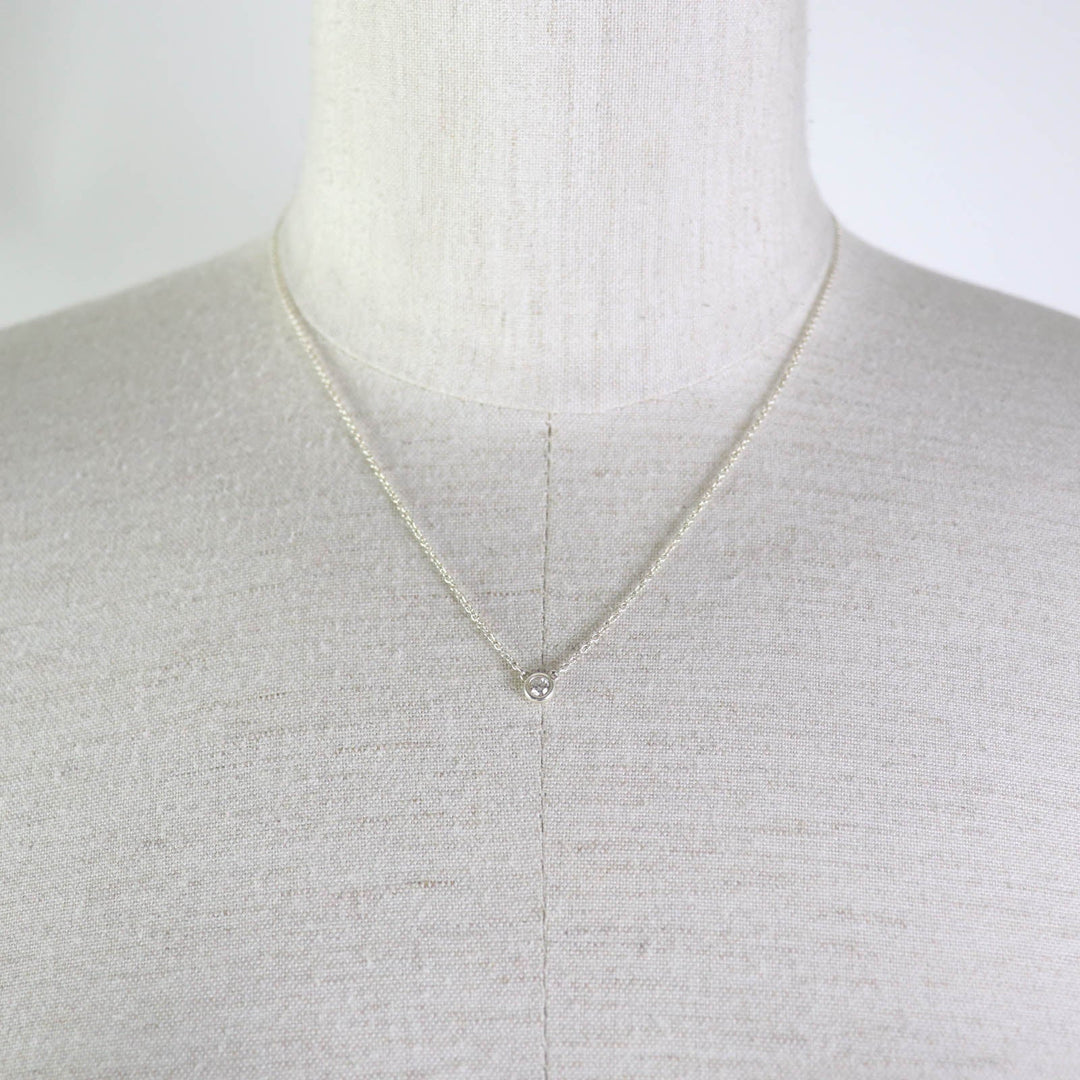 TIFFANY&Co. Necklace Main: AG925, Part: Diamond Silver By the yard El Saperetti Women Used Authentic