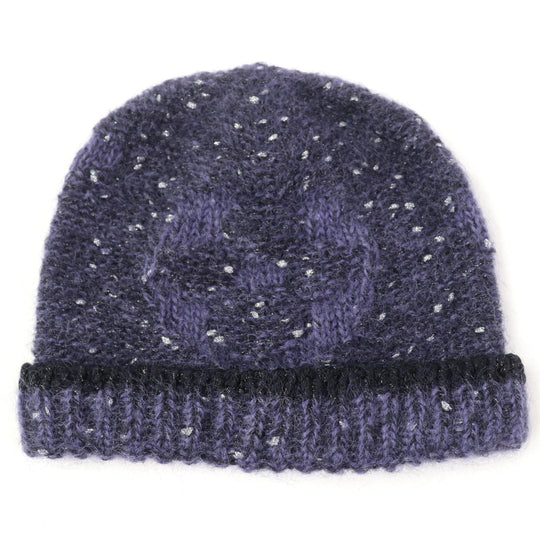 LOUIS VUITTON Knit cap Main: Polyamide (nylon) 39%, Main: Mohair 37%, Main: Acrylic 10%, Main: Wool 7%, Other 7% Purple type Women Used Authentic