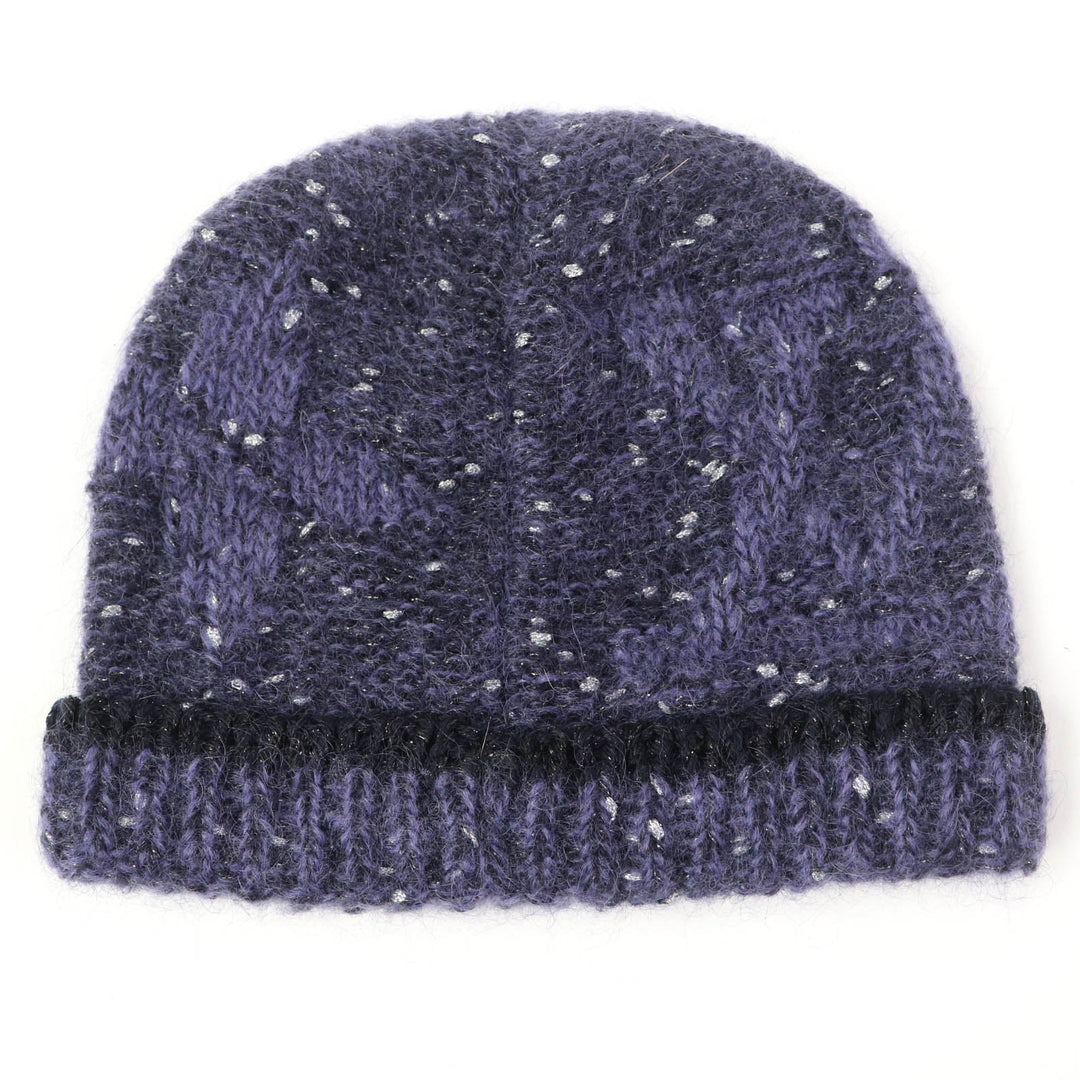 LOUIS VUITTON Knit cap Main: Polyamide (nylon) 39%, Main: Mohair 37%, Main: Acrylic 10%, Main: Wool 7%, Other 7% Purple type Women Used Authentic