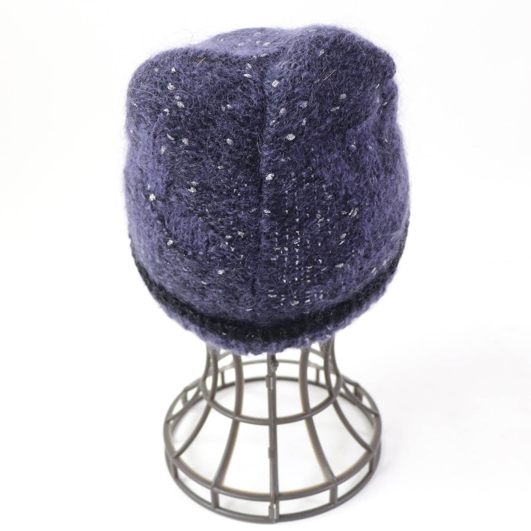 LOUIS VUITTON Knit cap Main: Polyamide (nylon) 39%, Main: Mohair 37%, Main: Acrylic 10%, Main: Wool 7%, Other 7% Purple type Women Used Authentic