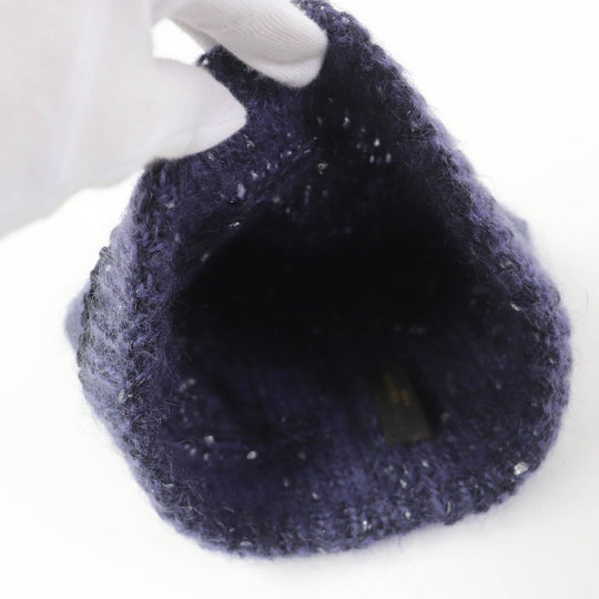 LOUIS VUITTON Knit cap Main: Polyamide (nylon) 39%, Main: Mohair 37%, Main: Acrylic 10%, Main: Wool 7%, Other 7% Purple type Women Used Authentic