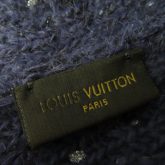 LOUIS VUITTON Knit cap Main: Polyamide (nylon) 39%, Main: Mohair 37%, Main: Acrylic 10%, Main: Wool 7%, Other 7% Purple type Women Used Authentic