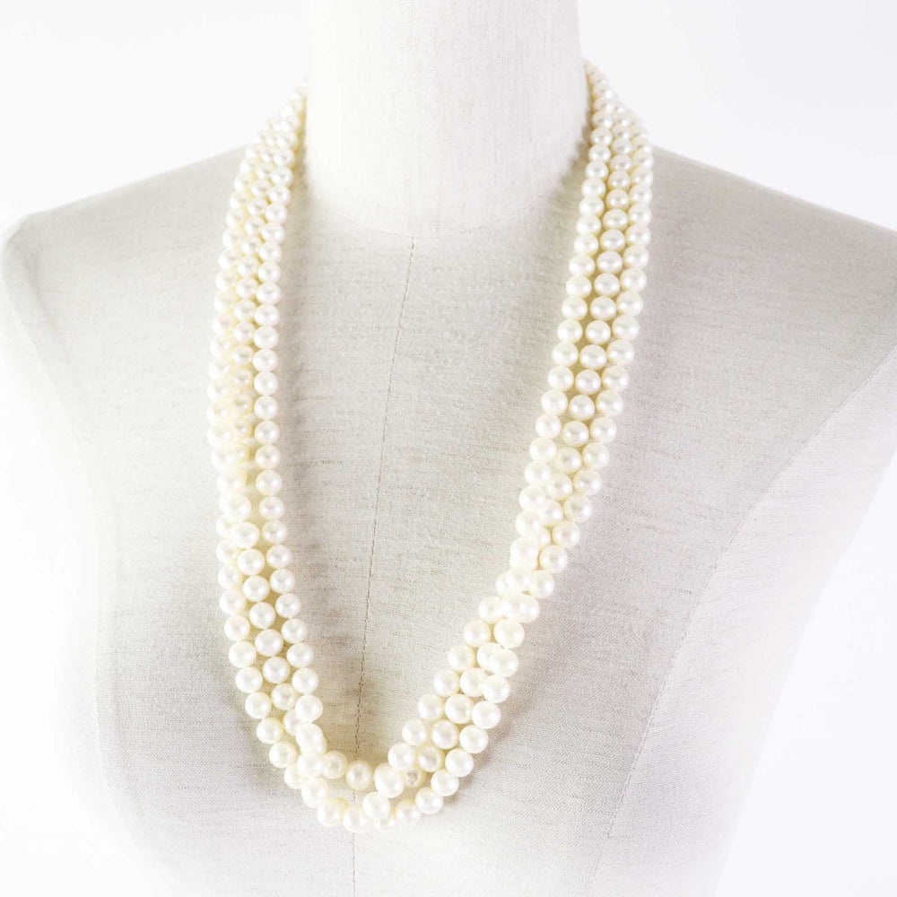 TIFFANY&Co. Necklace Main: Pearl, Main: SV925, Main: Beads Ivory Ziegfeld Pearl Wrap Necklace Women Used Authentic