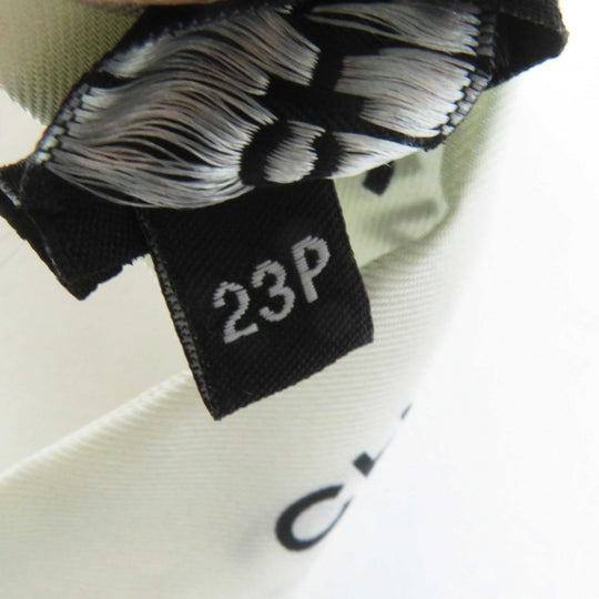 CHANEL hair accessory AA8926 Main: 100% silk; Part: 100% viscose White black Women Used Authentic