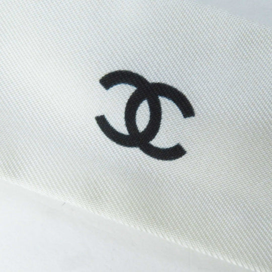CHANEL hair accessory AA8926 Main: 100% silk; Part: 100% viscose White black Women Used Authentic