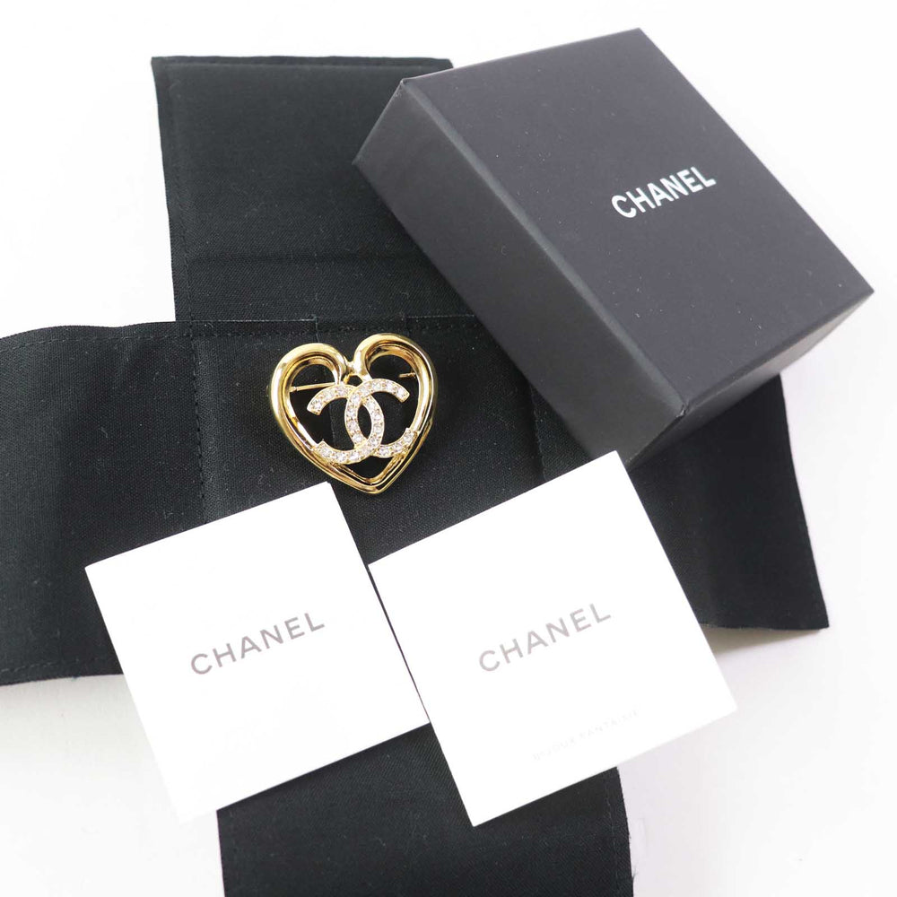 CHANEL Brooch F23C �\ gold Women Used Authentic