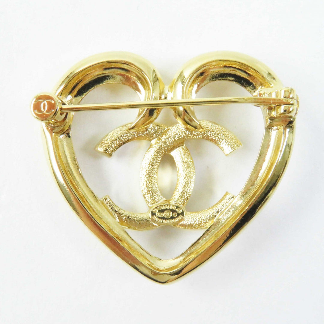 CHANEL Brooch F23C �\ gold Women Used Authentic