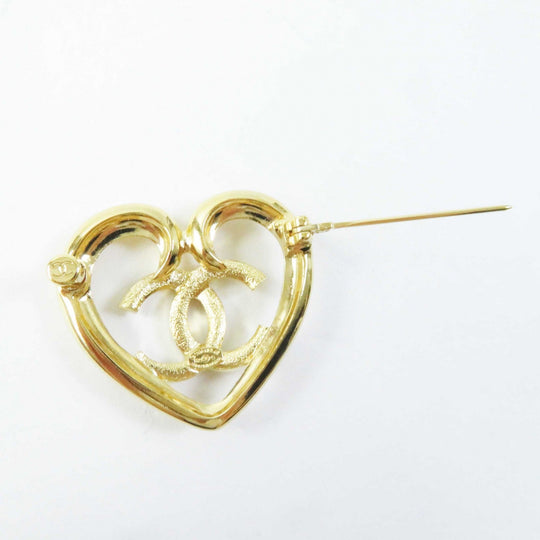 CHANEL Brooch F23C �\ gold Women Used Authentic