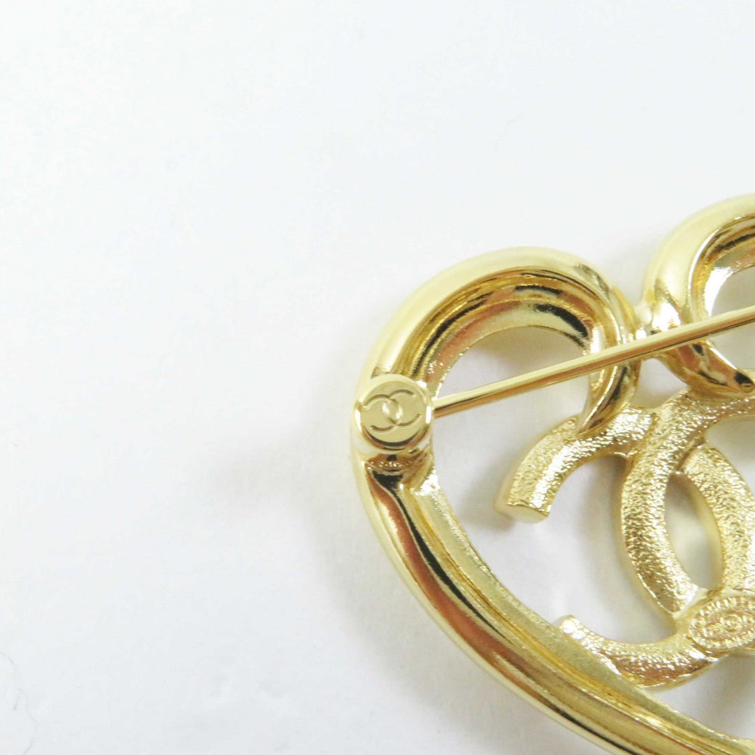 CHANEL Brooch F23C �\ gold Women Used Authentic