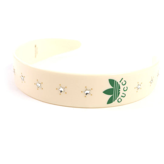GUCCI hair accessory 702950 Part: Rhinestones cream Women Used Authentic