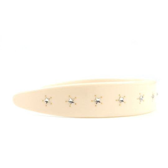 GUCCI hair accessory 702950 Part: Rhinestones cream Women Used Authentic