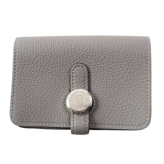 HERMES Card Case Togo Grimayer Dogon Women Used Authentic