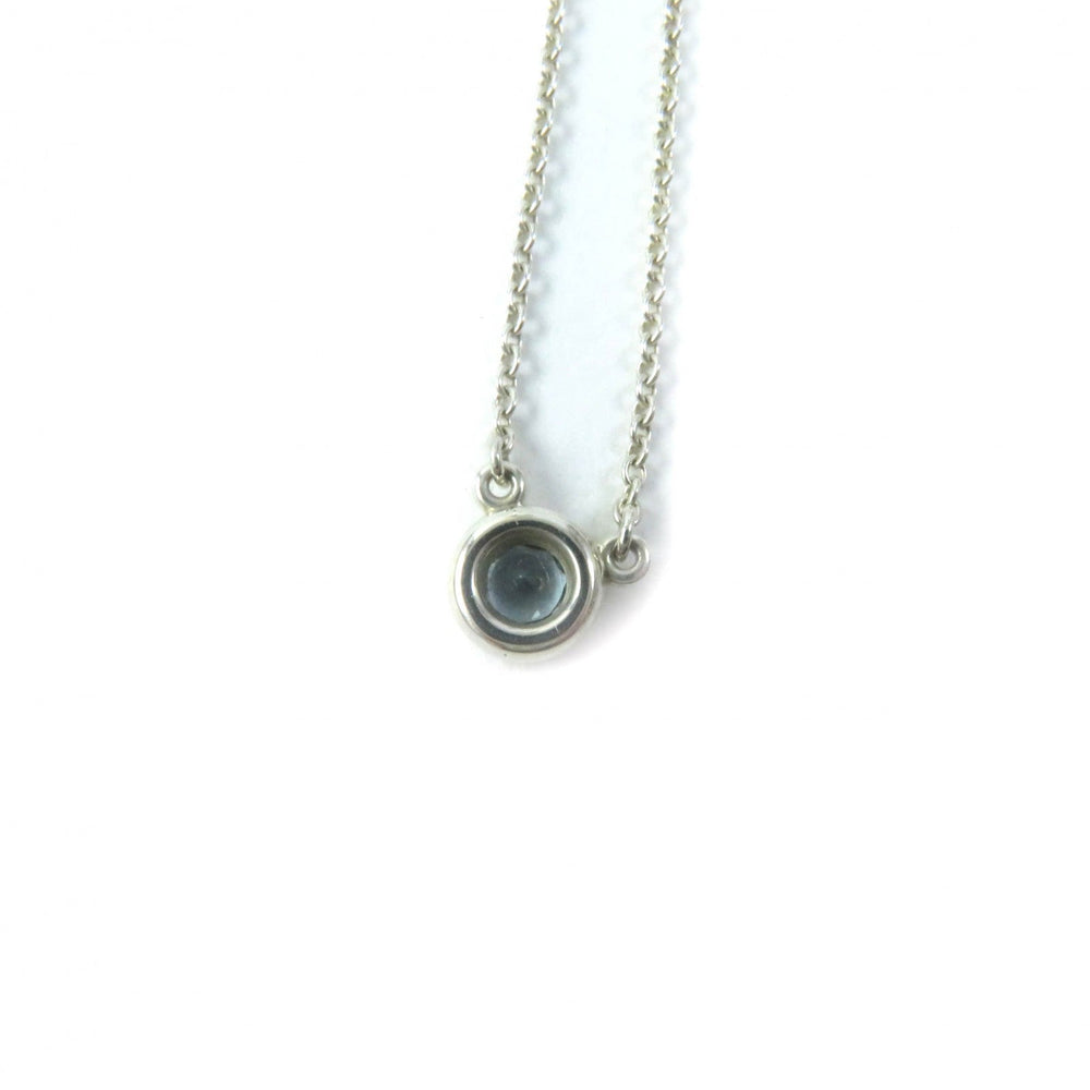 TIFFANY&Co. Necklace Main: SV925, Part: Aquamarine Silver blue Elsa Peretti Color by the Yard Aquamarine Pendant Women Used Authentic