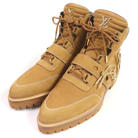 LOUIS VUITTON Ankle boots Main:Nubuck beige LV Creeper Line mens 8 Used Authentic