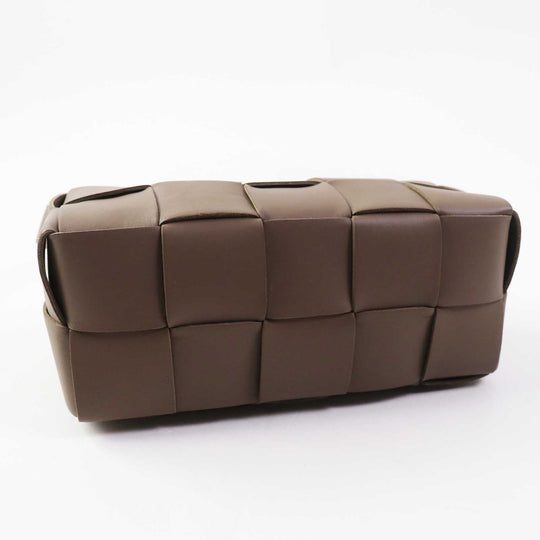 BOTTEGAVENETA Shoulder Bag 729166 Main: Leather Taupe (Greige) Small Brick Cassette Women Used Authentic