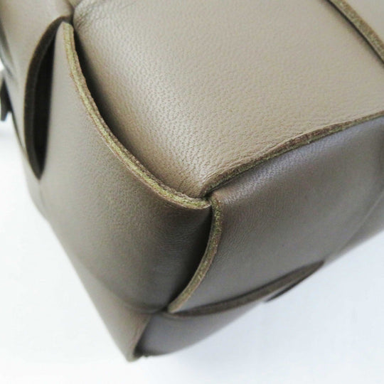BOTTEGAVENETA Shoulder Bag 729166 Main: Leather Taupe (Greige) Small Brick Cassette Women Used Authentic