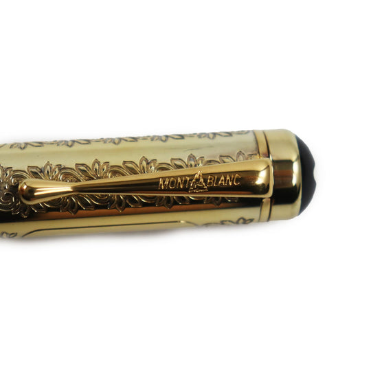 MONTBLANC fountain pen Main: Vermeil Nib: K18(750) gold Patron Series 1994 Louis XIV mens Used Authentic