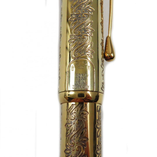 MONTBLANC fountain pen Main: Vermeil Nib: K18(750) gold Patron Series 1994 Louis XIV mens Used Authentic