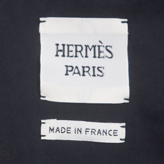 HERMES coat Outer: 97% cotton, Outer: 3% silk, Lining: 100% cotton Navy Women 34 Used Authentic