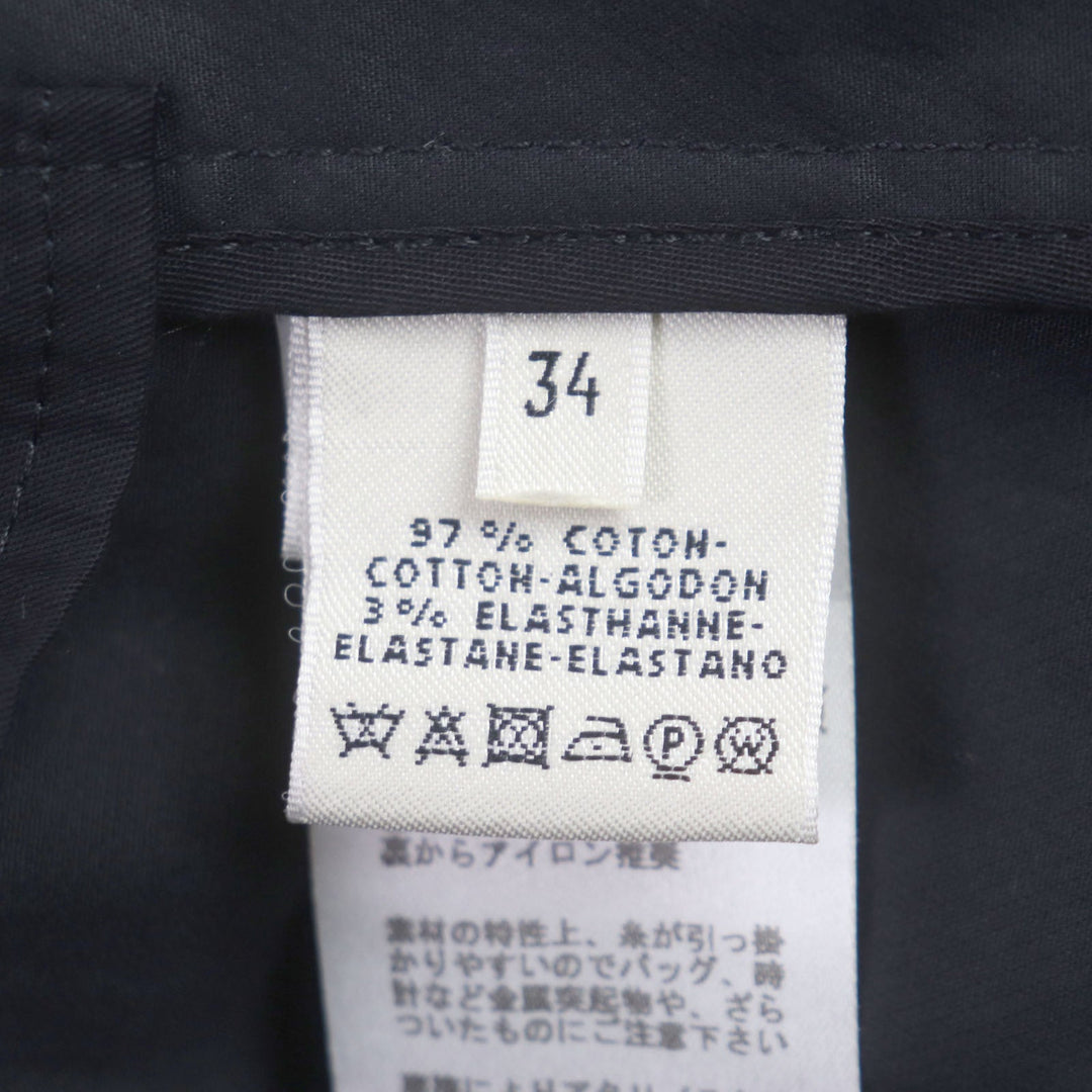 HERMES coat Outer: 97% cotton, Outer: 3% silk, Lining: 100% cotton Navy Women 34 Used Authentic