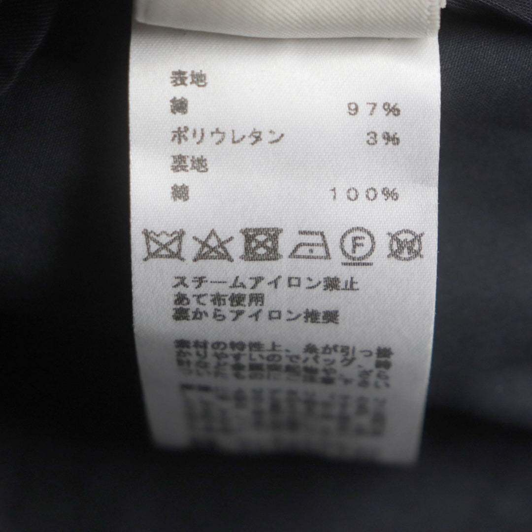 HERMES coat Outer: 97% cotton, Outer: 3% silk, Lining: 100% cotton Navy Women 34 Used Authentic