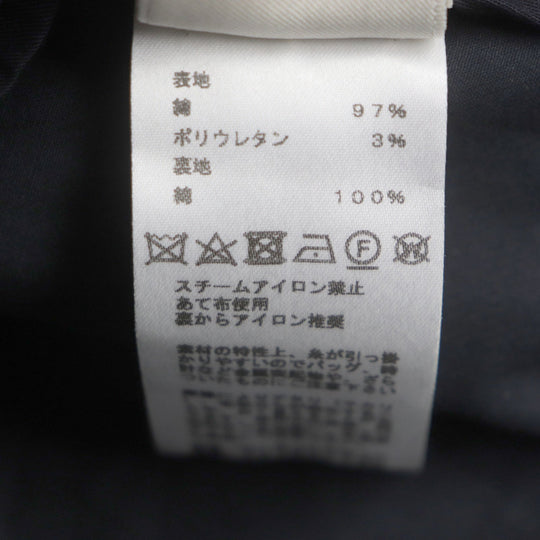 HERMES coat Outer: 97% cotton, Outer: 3% silk, Lining: 100% cotton Navy Women 34 Used Authentic