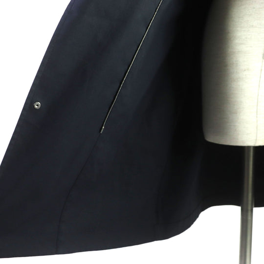 HERMES coat Outer: 97% cotton, Outer: 3% silk, Lining: 100% cotton Navy Women 34 Used Authentic