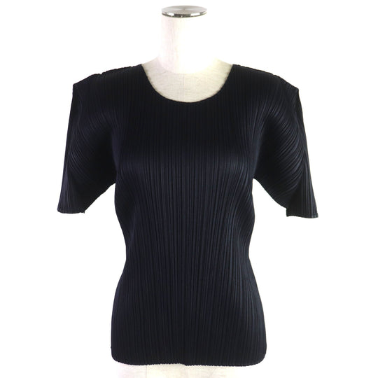 PLEATS PLEASE Cut PP05-JK004 Main: 100% polyester Navy Women 3 Used Authentic