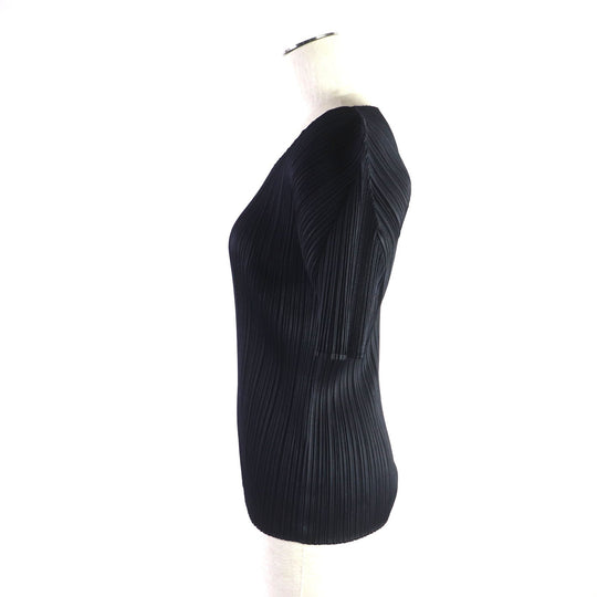 PLEATS PLEASE Cut PP05-JK004 Main: 100% polyester Navy Women 3 Used Authentic