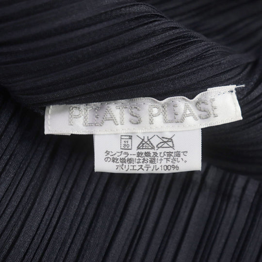 PLEATS PLEASE Cut PP05-JK004 Main: 100% polyester Navy Women 3 Used Authentic