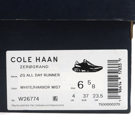 COLE HAAN sneakers W26774 Main: suede leather, nylon White type Zero Grand All-Day Runner Women 6 1/2B Used Authentic