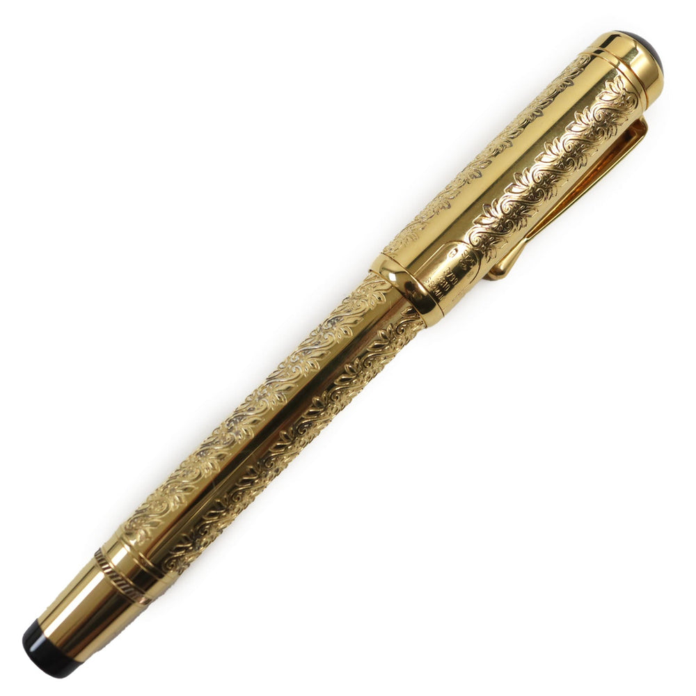 MONTBLANC fountain pen Main: Vermeil, Nib: K18 gold Patron Series 1994 Louis XIV Women Used Authentic
